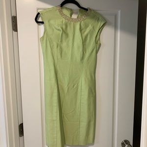 Light green vintage silk dress
